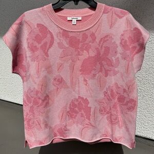 Splendid Flora Floral Short Sleeve Sweater small‎